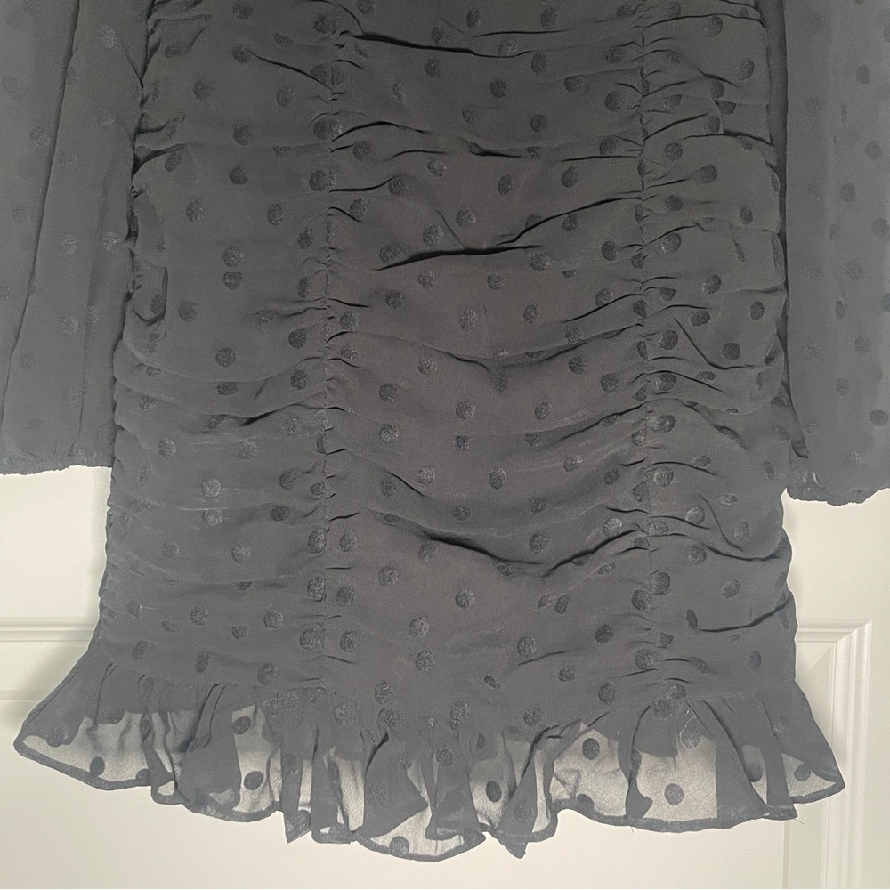 NWT Lovers & Friends Arielle Mini Dress - Black Polka Dot (XS) - Picture 6 of 6